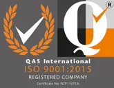 ISO 9001:2015 registered company, QAS International (Cert. NZP1107CA)